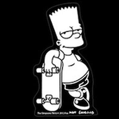 Click to get Simpsons Bart Skateboard Car Decal
